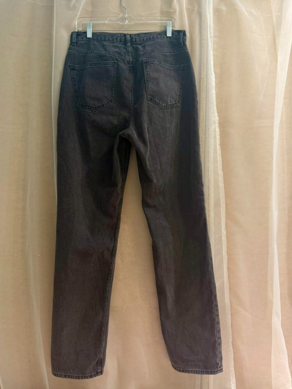 ASOS Tall 90s straight jean in washed black - Picture 3 of 3